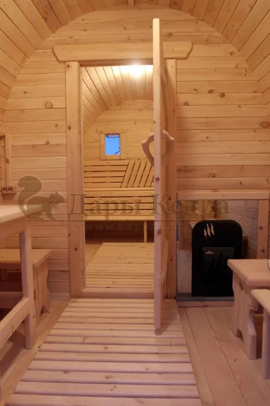 Баня-бочка буханка из кедра 3 метра