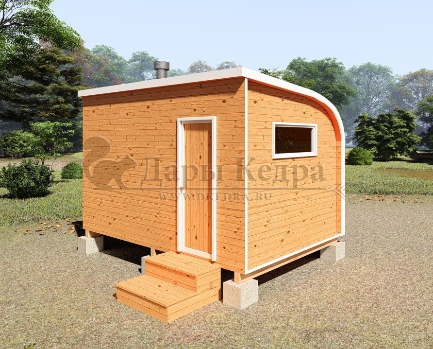 Баня «Парус» из кедра 4х2,2 м